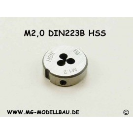 Schneideisen M2,0 DIN223B HSS