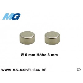Magnet Ø6,0 x 3,0mm Neodym (2)