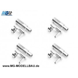 Aluminium clevis M4 with 4mm spring
