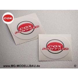 'Cox Powered' Sticker 1pc.