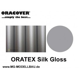 ORATEX silk gloss fabric silver 0,5mtr.