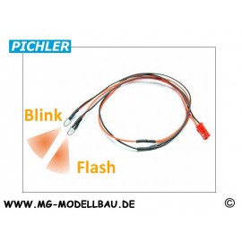 LED Kabel orange blinkend (2 LEDS)