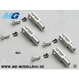 1037102, M3 Alu Clevis with 3mm Pin 4pc.