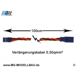 Servo-extension cable 100cm Graupner Uni
